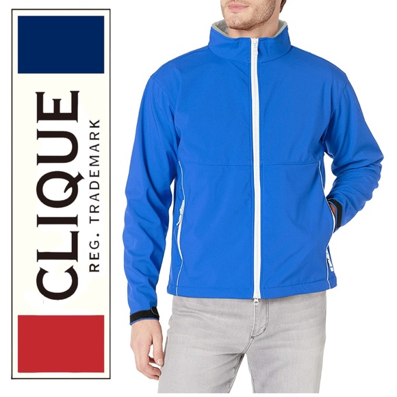 Clique Men's Softshell Full-Zip Jacket - Picture 1 of 14
